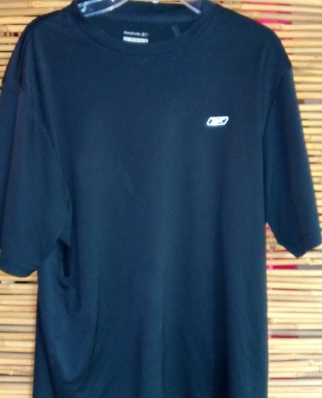 Reebok S Mens Black Nylon Polo Shirt - Picture 1 of 2